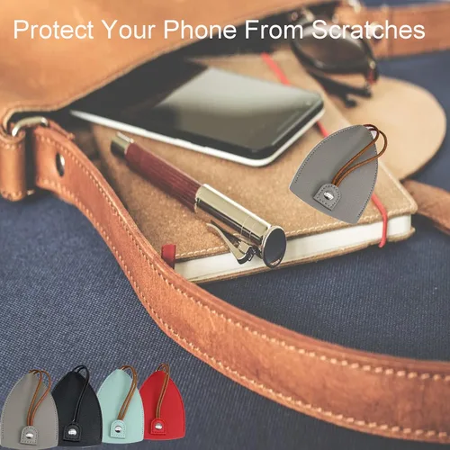 Vista 10 de Funda para llave de coche, 8 piezas, creativa, extraíble, funda de piel sintética, bolsa protectora para llaves de coche de gran capacidad