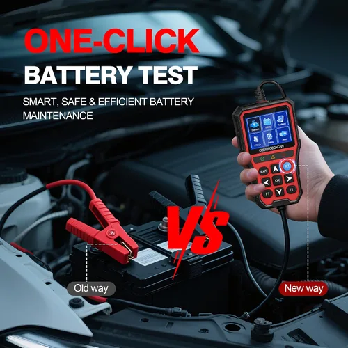Vista 9 de Herramienta de diagnóstico del escáner OBD2, lector de código de coche con probador de batería, lector de código del motor con reinicio OBDII, fecha