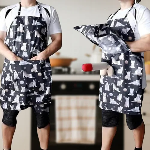 Vista 3 de El mejor delantal de regalo de broma, delantales divertidos para hombres, delantal de cocina novedoso para adultos, una sorpresa escondida