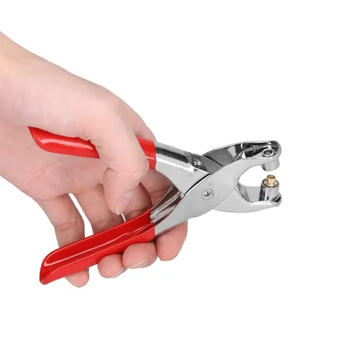 Vista 8 de Pliers Setter 6 Inch Plated Hand Tool with Non Slip Plastic Dipping Handle 100Pcs Matching Rivets for Daily Hardware Punching and Fastening