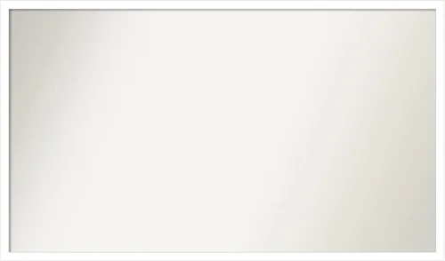 Vista 266 de Amanti Art Espejo de baño blanco para sobre el fregadero, 22 x 45 pulgadas, espejo de tocador rectangular blanco Lucie, marco de madera moderno