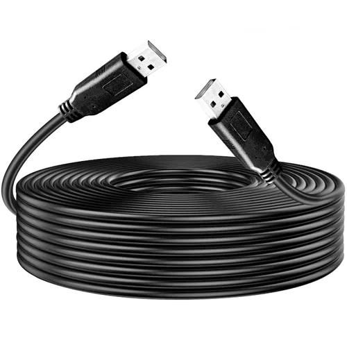 Vista 4 de YOTETION - Cable USB 2.0 A a USB A macho de 50 pies, cable USB compatible con cajas de disco duro, reproductor de DVD, cajas de disco duro
