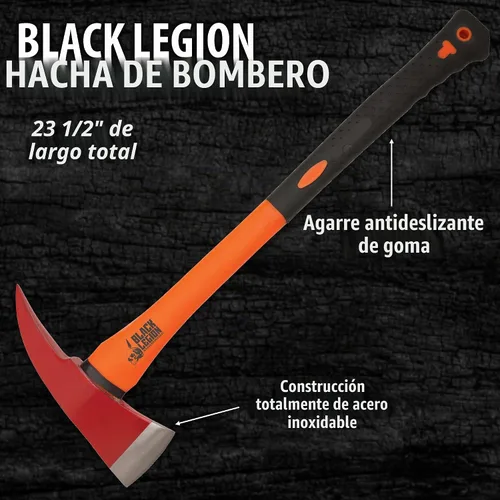Vista 2 de Black Legion - Hacha de bombero Construcción de acero inoxidable Cabeza