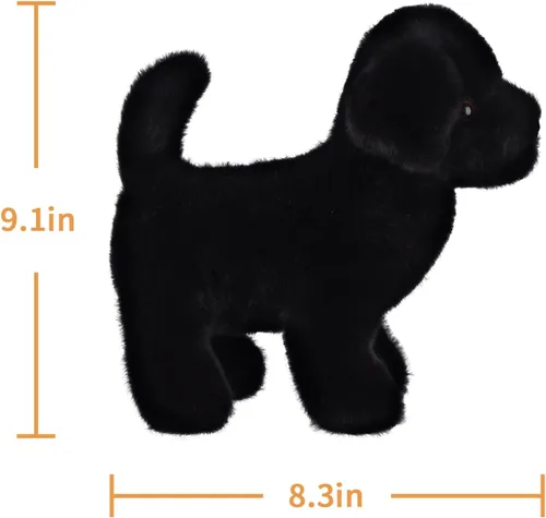 Vista 7 de Apricot Lamb Toys Plush Black Labrador Puppy Dog Soft Stuffed 9.1'' Negro