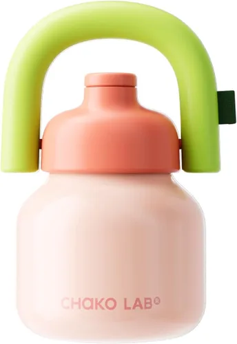 Vista 16 de CHAKO LAB Botella de agua con popote y asa de transporte, forro de cerámica al vacío de boca ancha, reutilizable, a prueba de fugas y sin BPA, 33