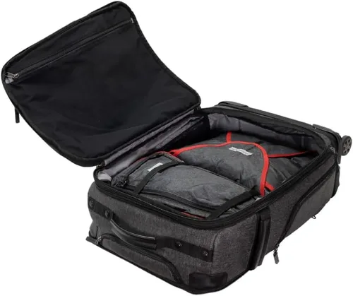 Vista 7 de ONLI TRAVEL Revolution Expandible Spinner Cabe debajo de la mayoría de los asientos del avión. Expandible, con dos bolsillos laterales., Negro -, De
