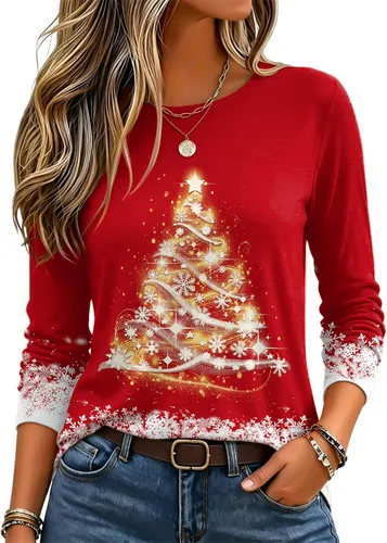 Vista 48 de Zeagoo Paquete de 3 camisetas de manga larga para mujer, estilo casual, suave, cuello redondo, básicas, ropa de otoño Z Rayas Azul 273