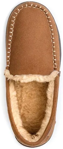 Vista 2 de Zigzagger - Pantuflas estilo mocasín de microgamuza y espuma viscoelástica, para hombre