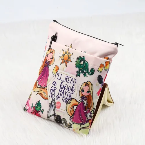 Vista 5 de KEYCHIN Funda de libro de pelo dorado de princesa, regalos de cuento de hadas de princesa, leeré un libro o tal vez dos o tres protectores dorados