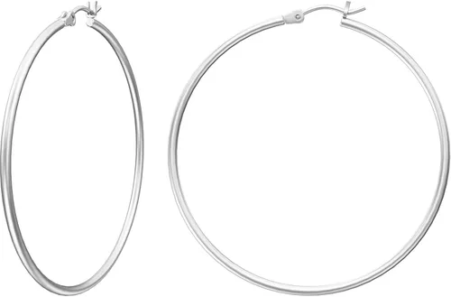 Vista 12 de Aretes de aro de oro para mujer chapados en oro real de 14 quilates con poste de plata de ley 925 Dorado
