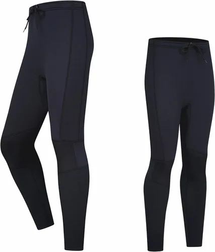 Vista 8 de Pantalones de neopreno para hombre y mujer, 1.5mm/3mm, pantalones largos de neopreno para mantener el calor, pantalones de buceo para surf, kayak