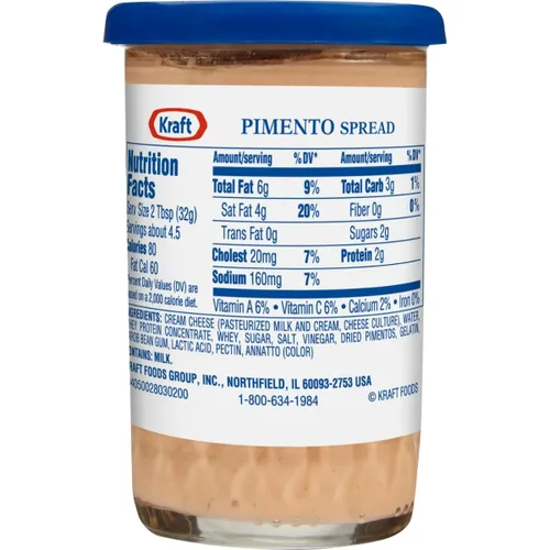 Vista 2 de Kraft Queso Pimento para untar 5 onzas (paquete de 2)