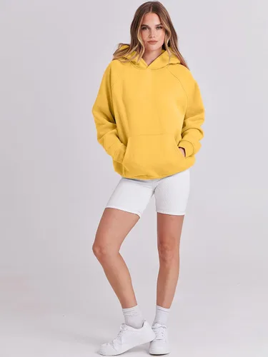 Vista 93 de ANRABESS - Sudaderas con capucha para mujer, sobre talla, de vellón de manga larga, modelo de 2024, para otoño