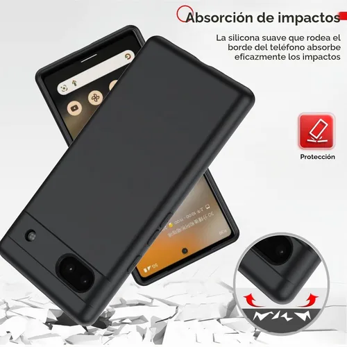 Vista 5 de LeYi Funda para Google Pixel 6A, Funda para Google Pixel 6A [6.1"] con Paquete de 2 Protectores de Pantalla de Vidrio Templado, Funda de Silicona