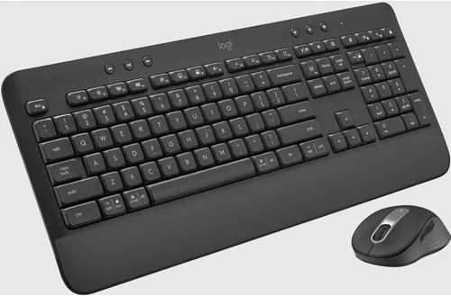 Vista 5 de Logitech Signature MK650 Combo para negocios, mouse y teclado inalámbricos, perno Logi, Bluetooth, SmartWheel, certificado globalmente Grafito