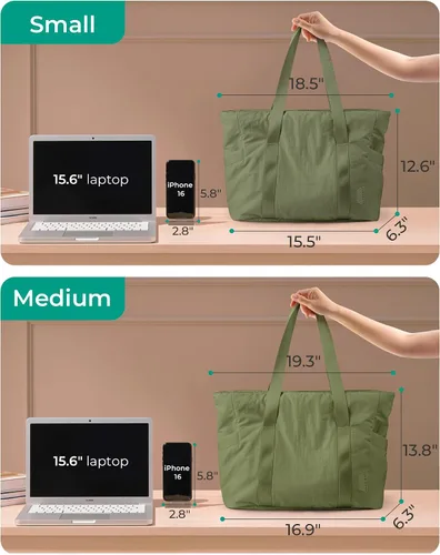 Vista 77 de BAGSMART Bolsa de mano para mujer con cremallera, bolsa de gimnasio con compartimentos, bolsa de trabajo para enfermera, baile, bolsa de yoga