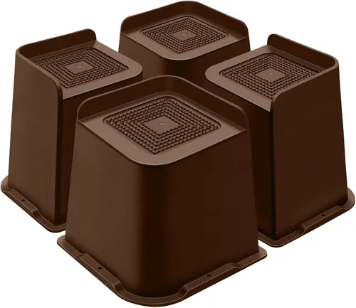 Vista 16 de ANNKUT Elevadores de cama de 1 pulgada resistentes, elevadores de muebles para cama, escritorio, mesa, sofá, sofá, elevadores de cama de gran