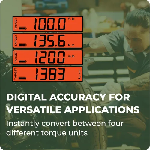 Vista 4 de eTORK - Llave dinamométrica estilo clic Llave dinamométrica de 3/8 Llave dinamométrica de 100 libras Llave dinamométrica automática Llave