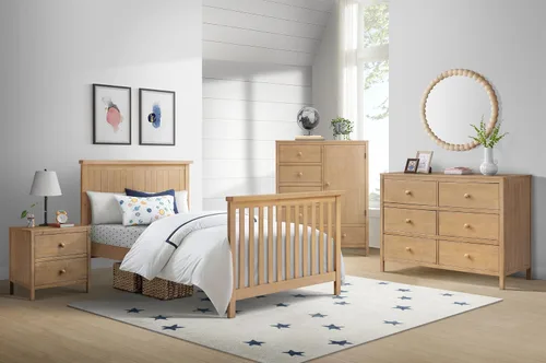 Vista 4 de Soho Baby Everlee - Kit de conversión de cuna a cama de tamaño completo, madera de miel