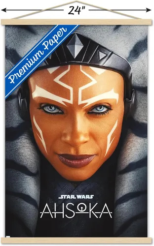 Vista 3 de Trends International Star Wars: Ahsoka - Póster de pared de una hoja, 22.37 x 34.00 pulgadas, paquete de impresión premium y colgador de madera