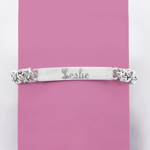 Vista 4 de Ross-Simons Italian Sterling Silver Byzantine Bar Bracelet