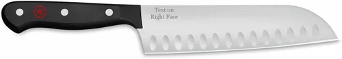 Vista 2 de Wusthof Gourmet - Cuchillo Santoku de borde hueco de 7 pulgadas con grabado personalizado, personalizado