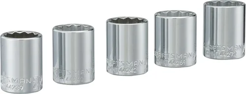 Vista 2 de CRAFTSMAN Juego de zócalos, unidad de 1/2 pulgada, MM, 5 piezas (CMMT34574)