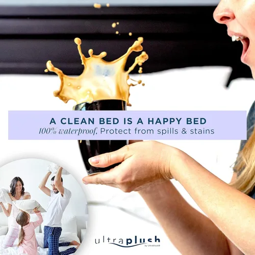 Vista 6 de UltraPlush - Juego de 2 protectores de almohada impermeables para cama king