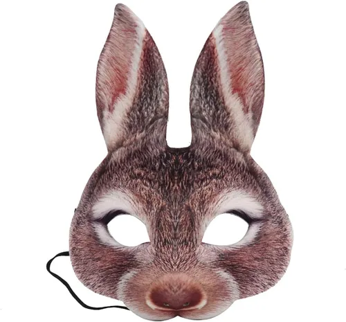 Vista 8 de GANAZONO 1 máscara de conejo de Pascua disfraz de conejo de Pascua cosplay para fiesta de Halloween
