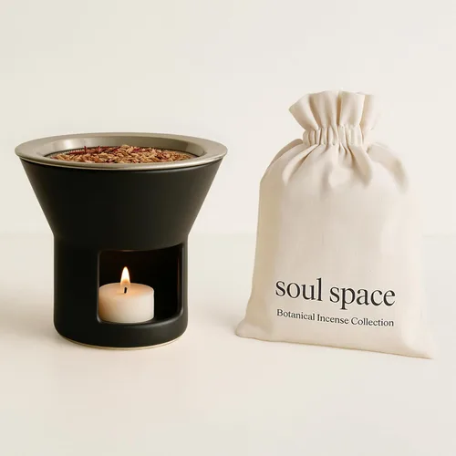 Vista 5 de SOUL SPACE Incienso no tóxico Fragancia: Felicidad Alternativa natural a las varillas de incienso Vainilla, Opopanax, canela y vetiver