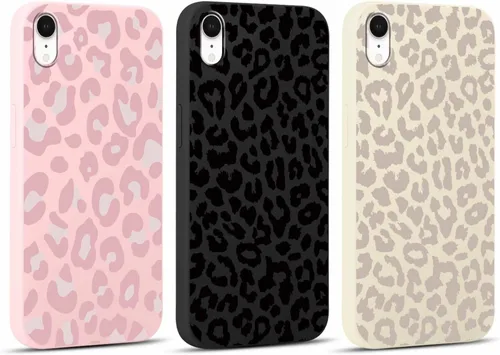 Vista 13 de Paquete de 3 Lindas Fundas con Estampado de Guepardo para iPhone 7/8/SE 2020/SE 2022 de 4.7", Fundas de Diseño Estético de Leopardo de Silicona