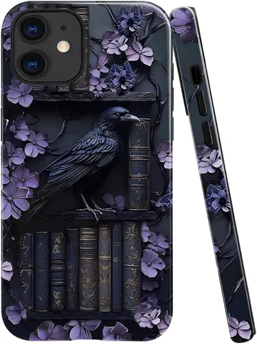 Vista 37 de Funda TnXee Compatible con iPhone 11, Funda Híbrida de 2 Capas de Prevención de Caídas con Arte Floral Colorido para Niñas y Niños