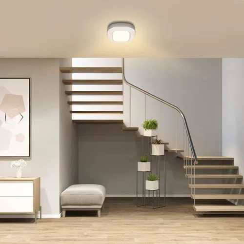 Vista 4 de Luces LED activadas con sensor de movimiento para armario, luz de techo LED inalámbrica activada para interiores, funciona con pilas, 300 lm