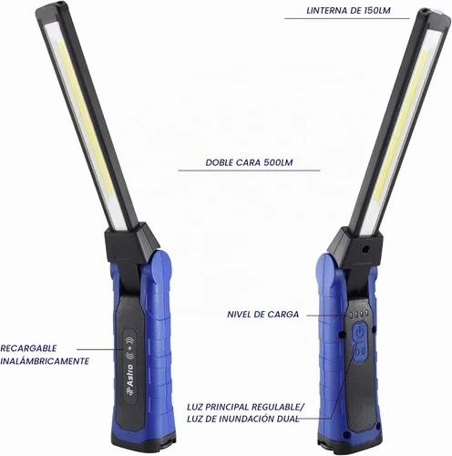 Vista 3 de Astro Tool 52SLC 500x2 Lumen plegable de doble cara LED Slim Light W/Almohadilla de carga inalámbrica