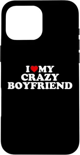 Vista 19 de I Love My Crazy Boyfriend BF - Red Heart Case for iPhone 17