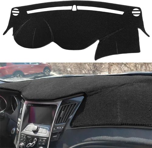 Vista 8 de Cubierta de tablero para Hyundai Sonata 2006 2007 2008 (negro) F168 Fcovergurus - Protector de alfombra con sensor de luz, protector de alfombra