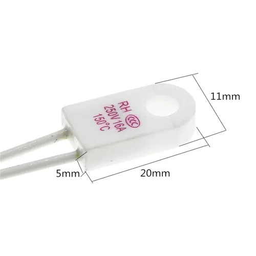 Vista 3 de 5PCS RH/Tf RH 135C RH 135 Celsius 13 5Degree RH135 15A 250V Temperature Fuse Thermal Links Over Temperature Protector(RH230 20A)