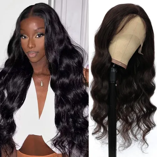 Vista 8 de Peluca de cabello humano con encaje frontal 99j borgoña ondulada profunda, 13x4, peluca frontal prearrancada, densidad del 180%, peluca rizada