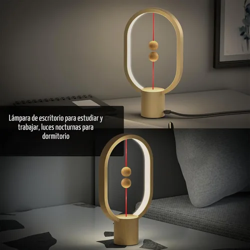 Vista 5 de Lámparas de dormitorio, mini lámpara de equilibrio, lámpara de noche, lámpara de mesita de noche, luz nocturna enchufable de 3 niveles