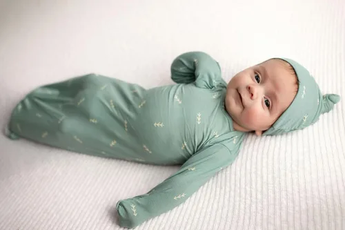Vista 225 de Three Little Tots Vestido de corbata anudada para bebé recién nacido - Bebé