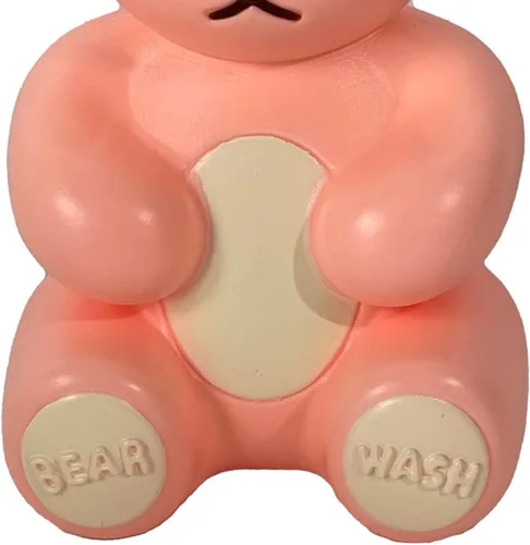 Vista 4 de Botella con bomba de espuma, dispensador de jabón de oso lindo para niños, dispensador de loción para encimera de baño, dispensador de jabón líquido