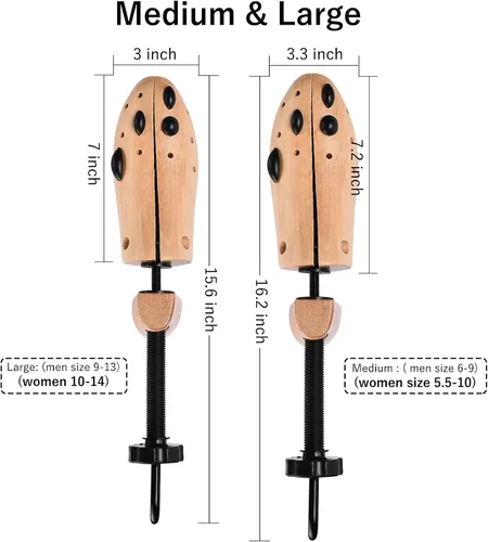 Vista 5 de Camilla profesional bidireccional de madera de cedro para hombres o mujeres zapatos
