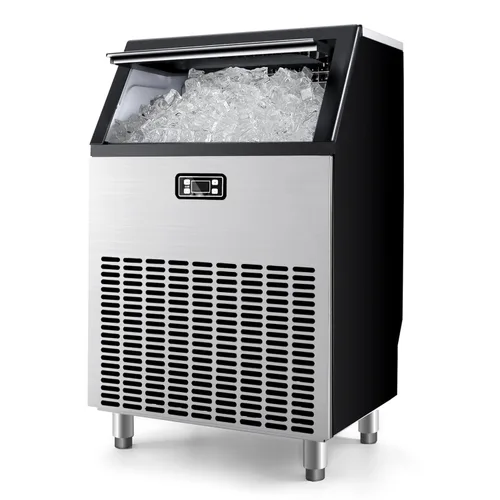 Vista 14 de EUHOMY Máquina comercial para hacer hielo, 85 libras/24 horas, 36 cubitos de hielo en 8-12 minutos, máquina de hielo debajo del mostrador con filtro