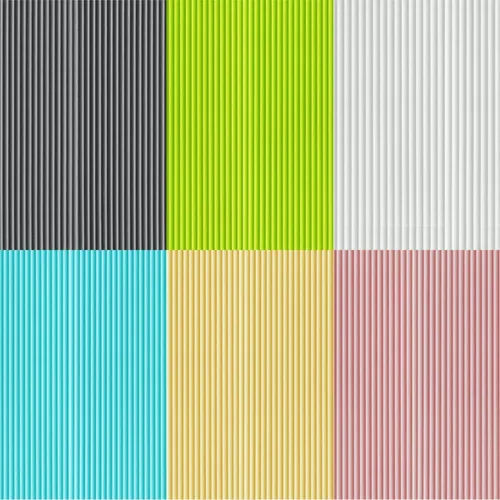 Vista 7 de Queenbox Panel de pared autoadhesivo de cilindro sintético de 13.8 x 13.8 pulgadas, papel tapiz moderno de espuma sólida para habitación, cocina