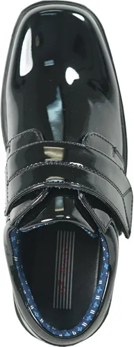 Vista 3 de bravo! Mocasines clásicos sin cordones y cordones Oxford William Kid Dress Shoe Uniforme escolar con plantilla extraíble y punta cuadrada Negro