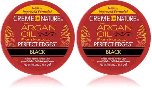 Vista 7 de Creme of Nature Perfect Edges Gel de control de bordes negro, 24 horas de duración con cobertura y brillo de canas, teñido sin descamación, domador
