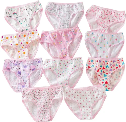 Vista 3 de Ropa interior de algodón transpirable para bebés y niñas, ropa interior suave surtida, paquete de 6