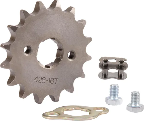 Vista 16 de WOOSTAR Piñón delantero para motocicleta 428-10T 17mm para 50cc 70cc 90cc 110cc 125cc Dirt Pit Bike Mini Bike ATV 4 ruedas