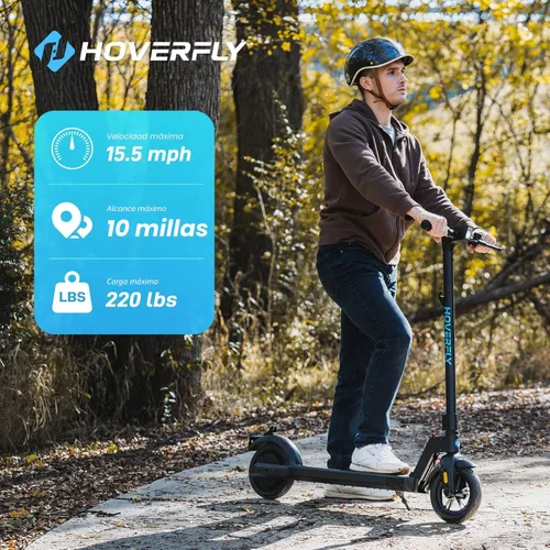 Vista 3 de HOVERFLY Electric Scooter for Adults, Max 10/18Miles & 15.5Mph Speed negro oscuro