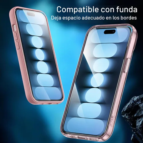 Vista 8 de JETech Protector de pantalla para iPhone 15, paquete de 3
